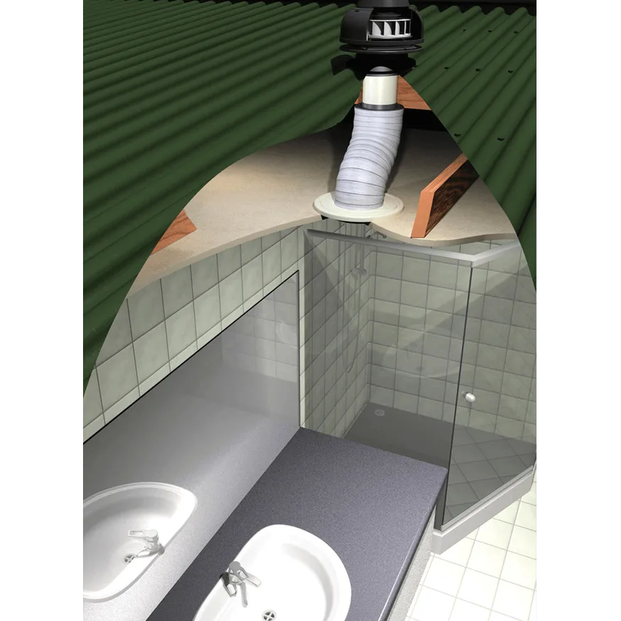 Schweigen Silent Multi Purpose Exhaust Fan White Cylindrical Diffuser BR550